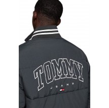 TOMMY HILFIGER TJM VARSITY TRANSITIONAL PUFFER ΜΠΟΥΦΑΝ ΑΝΔΡΙΚΟ NEW CHARCOAL