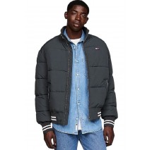 TOMMY HILFIGER TJM VARSITY TRANSITIONAL PUFFER ΜΠΟΥΦΑΝ ΑΝΔΡΙΚΟ NEW CHARCOAL