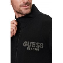 GUESS AL HIGH NECK FULLZIP SWEATSH ΦΟΥΤΕΡ ZAKETA ΑΝΔΡΙΚΗ BLACK