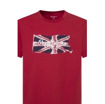 PEPE JEANS LONDON DROP 1 CLAG T-SHIRT ΜΠΛΟΥΖΑ ΑΝΔΡΙΚΗ RED