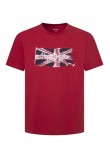 PEPE JEANS LONDON DROP 1 CLAG T-SHIRT ΜΠΛΟΥΖΑ ΑΝΔΡΙΚΗ RED