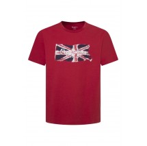 PEPE JEANS LONDON DROP 1 CLAG T-SHIRT ΜΠΛΟΥΖΑ ΑΝΔΡΙΚΗ RED