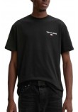 TOMMY HILFIGER REG LINEAR TEE T-SHIRT ΜΠΛΟΥΖΑ ΑΝΔΡΙΚΗ BLACK