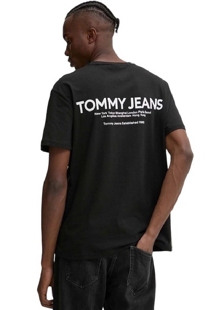 TOMMY HILFIGER REG LINEAR TEE T-SHIRT ΜΠΛΟΥΖΑ ΑΝΔΡΙΚΗ BLACK