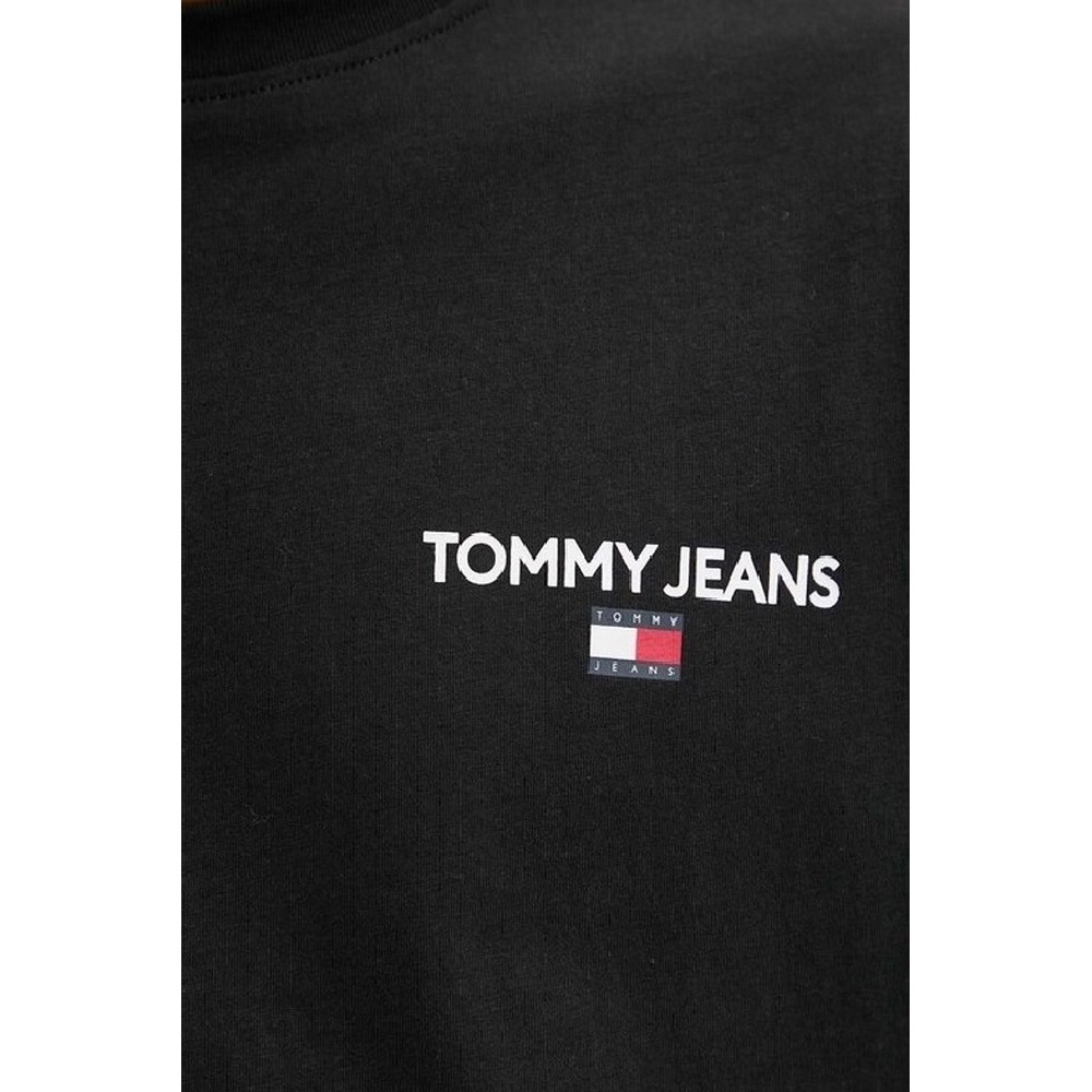 TOMMY HILFIGER REG LINEAR TEE T-SHIRT ΜΠΛΟΥΖΑ ΑΝΔΡΙΚΗ BLACK