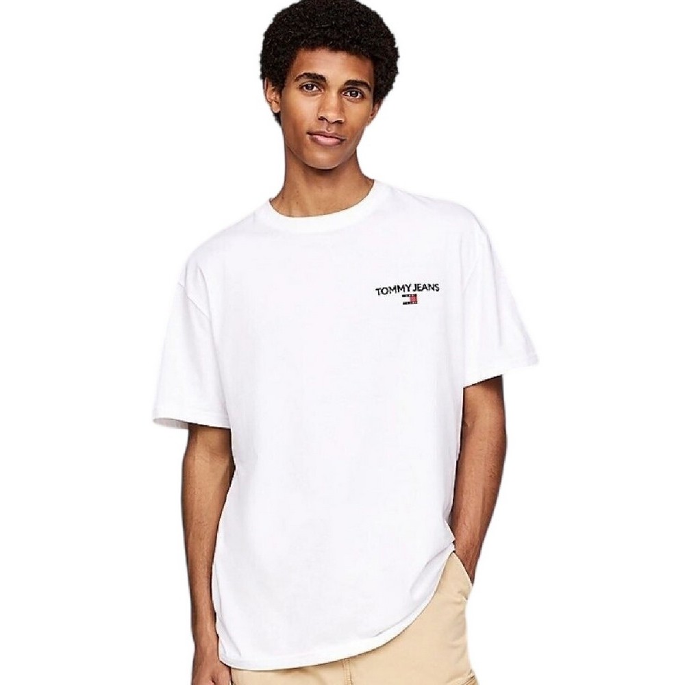 TOMMY HILFIGER REG LINEAR TEE T-SHIRT ΜΠΛΟΥΖΑ ΑΝΔΡΙΚΗ WHITE