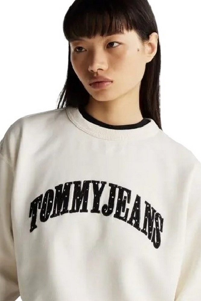 TOMMY JEANS RLX STARDST VARSITY CREW ΦΟΥΤΕΡ ΓΥΝΑΙΚΕΙΟ IVORY