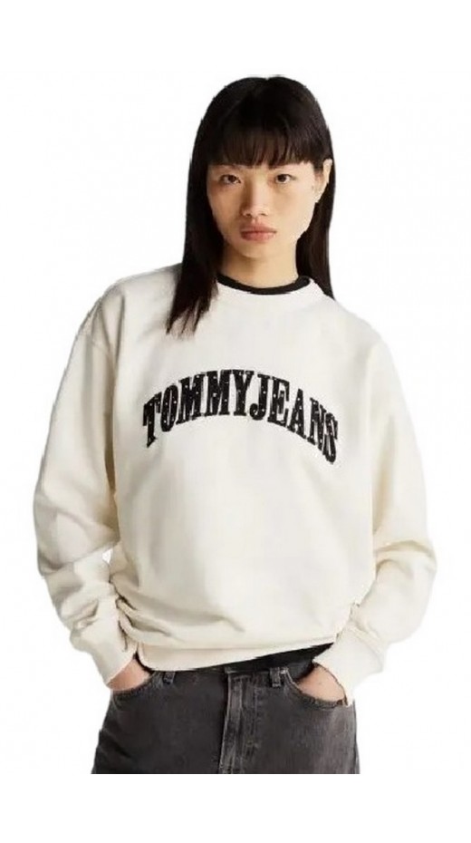 TOMMY JEANS RLX STARDST VARSITY CREW ΦΟΥΤΕΡ ΓΥΝΑΙΚΕΙΟ IVORY