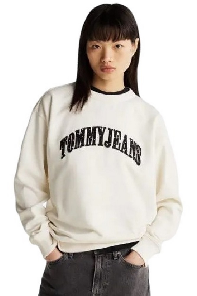 TOMMY JEANS RLX STARDST VARSITY CREW ΦΟΥΤΕΡ ΓΥΝΑΙΚΕΙΟ IVORY