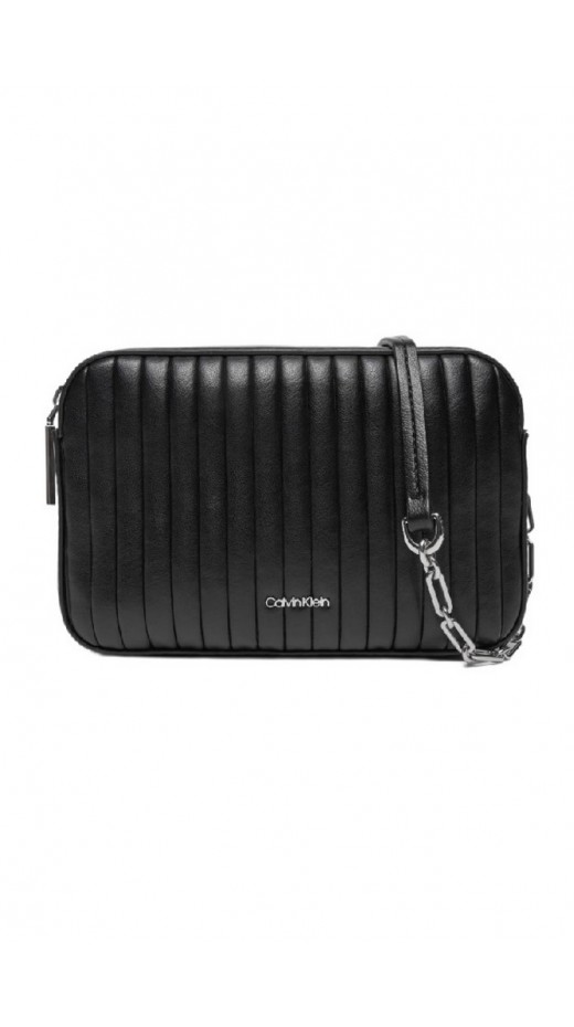 CALVIN KLEIN MINI LINE QUILT CAMERA BAG ΤΣΑΝΤΑ ΓΥΝΑΙΚΕΙΑ BLACK