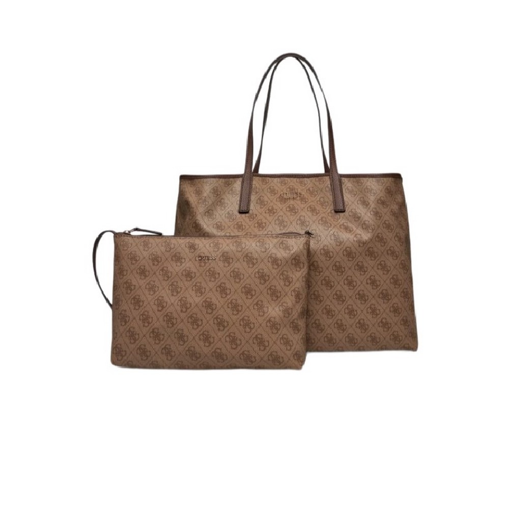 GUESS VIKKY II LARGE 2 IN 1 TOTE ΤΣΑΝΤΑ ΓΥΝΑΙΚΕΙΑ LATTE