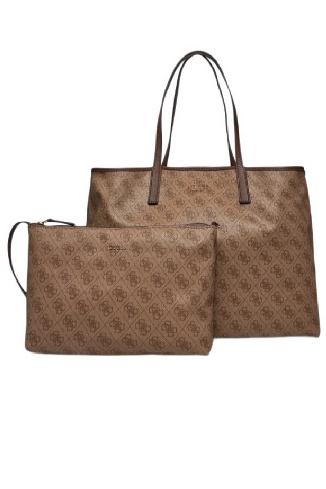 GUESS VIKKY II LARGE 2 IN 1 TOTE ΤΣΑΝΤΑ ΓΥΝΑΙΚΕΙΑ LATTE