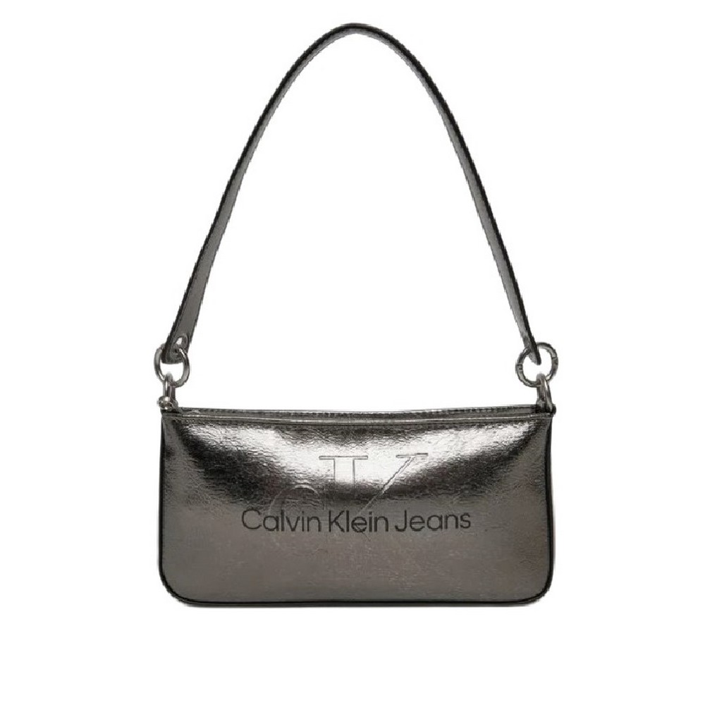 CALVIN KLEIN JEANS SCULPTED SHOULDER POUCH TUM ΤΣΑΝΤΑ ΓΥΝΑΙΚΕΙΑ SILVER