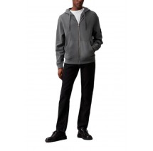 CALVIN KLEIN JEANS BADGE ZIP THROUGH HOODIE ΖΑΚΕΤΑ ΑΝΔΡΙΚΗ ENDLESS GREY