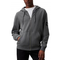 CALVIN KLEIN JEANS BADGE ZIP THROUGH HOODIE ΖΑΚΕΤΑ ΑΝΔΡΙΚΗ ENDLESS GREY