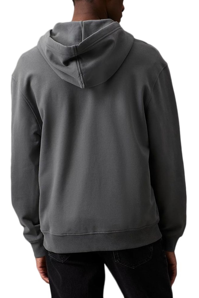 CALVIN KLEIN JEANS BADGE ZIP THROUGH HOODIE ΖΑΚΕΤΑ ΑΝΔΡΙΚΗ ENDLESS GREY