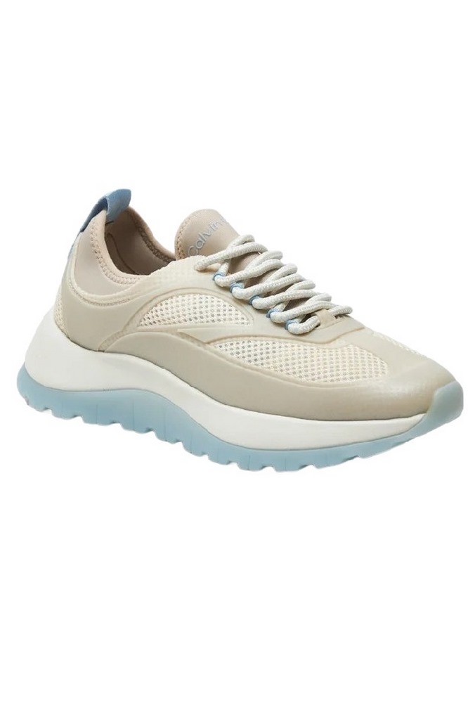 CALVIN KLEIN RUNNER LACE UP PEARL MIX ΠΑΠΟΥΤΣΙ ΓΥΝΑΙΚΕΙΟ ECRU