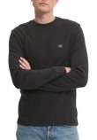 CALVIN KLEIN JEANS WOVEN LABEL WAFFLE LS TEE ΜΠΛΟΥΖΑ ΝΑΔΡΙΚΗ BLACK