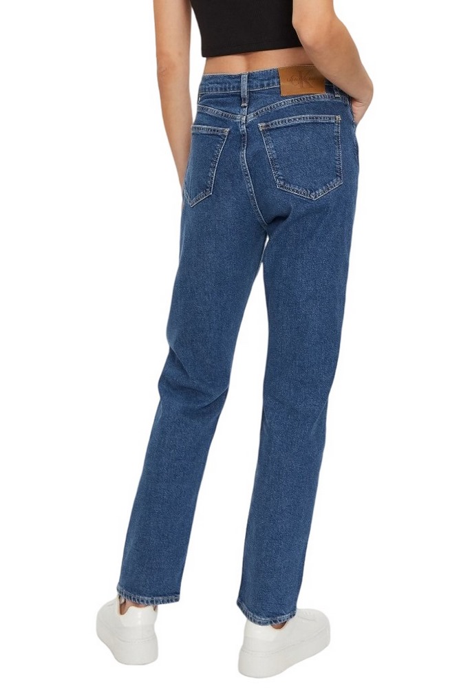 CALVIN KLEIN JEANS AUTHENTIC SLIM STRAIGHT ΠΑΝΤΕΛΟΝΙ ΓΥΝΑΙΚΕΙΟ BLUΕ DENIM