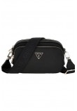 GUESS ECO GEMMA CROSSBODY CAMERA ΤΣΑΝΤΑ ΓΥΝΑΙΚΕΙΑ BLACK