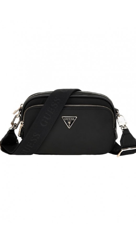 GUESS ECO GEMMA CROSSBODY CAMERA ΤΣΑΝΤΑ ΓΥΝΑΙΚΕΙΑ BLACK