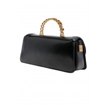 LIU JO LOGO PLAQUE SHOULDER BAG BAGUETTE AF4218E0050 ΤΣΑΝΤΑ ΓΥΝΑΙΚΕΙΑ BLACK