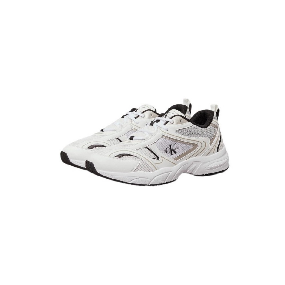 CALVIN KLEIN JEANS RETRO TENNIS MESH ML ΠΑΠΟΥΤΣΙ ΑΝΔΡΙΚΟ BRIGHT WHITE BL