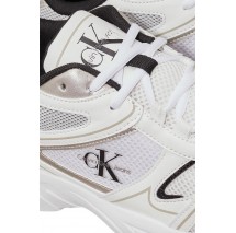 CALVIN KLEIN JEANS RETRO TENNIS MESH ML ΠΑΠΟΥΤΣΙ ΑΝΔΡΙΚΟ BRIGHT WHITE BL