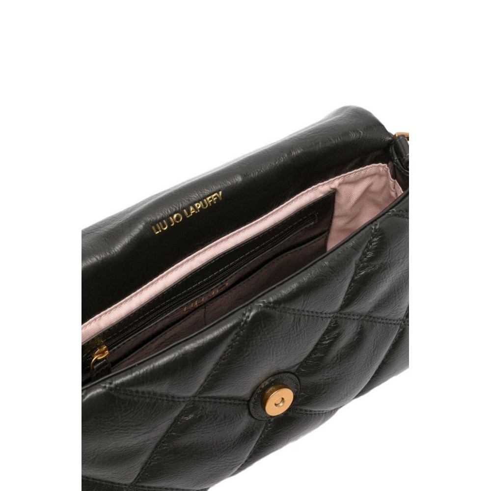 LIU JO LAPUFFY SHOUDER BAG CROSSBODY ΤΣΑΝΤΑ ΓΥΝΑΙΚΕΙΑ BLACK