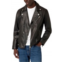 GUESS LEATHER JACKET ΜΠΟΥΦΑΝ ΑΝΔΡΙΚΟ BLACK