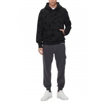 CALVIN KLEIN JEANS CK AOP HOODIE ΦΟΥΤΕΡ ΑΝΔΡΙΚΟ BLACK