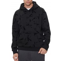 CALVIN KLEIN JEANS CK AOP HOODIE ΦΟΥΤΕΡ ΑΝΔΡΙΚΟ BLACK