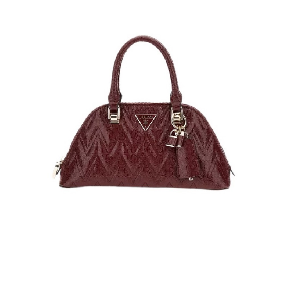 GUESS ADELARD DOME SATCHEL ΤΣΑΝΤΑ ΓΥΝΑΙΚΕΙΑ BURGUNDY