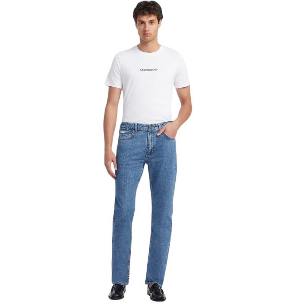 GUESS G16 MID RISE STRAIGHT JEANS ΠΑΝΤΕΛΟΝΙ ΑΝΔΡΙΚΟ BLUΕ DENIM