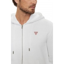 GUESS JEANS HOODIE ΖΑΚΕΤΑ ΦΟΥΤΕΡ ΑΝΔΡΙΚΗ WHITE