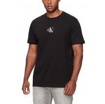 CALVIN KLEIN JEANS MONOLOGO T-SHIRT ΜΠΛΟΥΖΑ ΑΝΔΡΙΚΗ BLACK