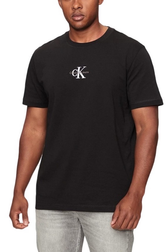 CALVIN KLEIN JEANS MONOLOGO T-SHIRT ΜΠΛΟΥΖΑ ΑΝΔΡΙΚΗ BLACK