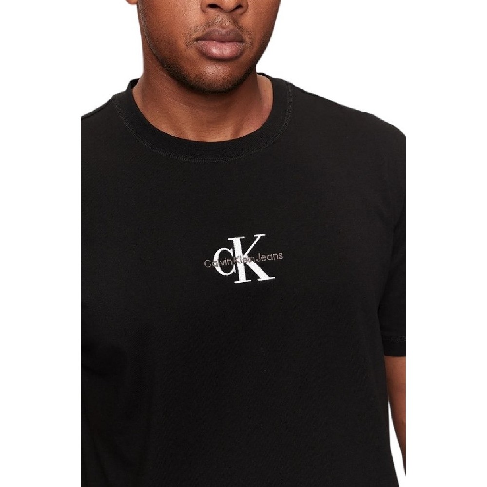 CALVIN KLEIN JEANS MONOLOGO T-SHIRT ΜΠΛΟΥΖΑ ΑΝΔΡΙΚΗ BLACK