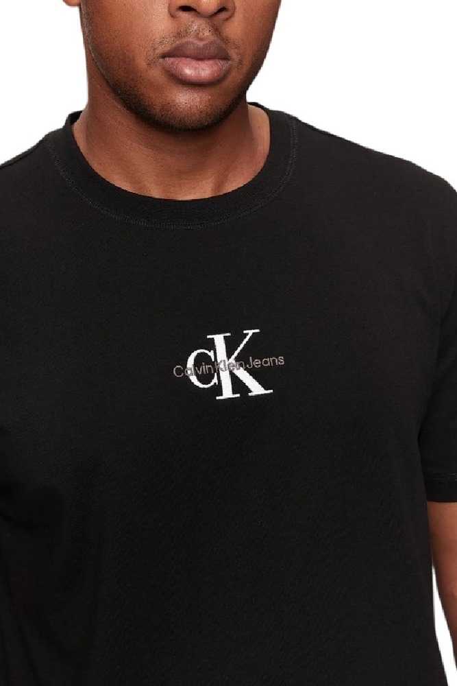 CALVIN KLEIN JEANS MONOLOGO T-SHIRT ΜΠΛΟΥΖΑ ΑΝΔΡΙΚΗ BLACK