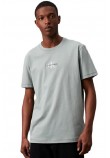 CALVIN KLEIN JEANS MONOLOGO T-SHIRT ΜΠΛΟΥΖΑ ΑΝΔΡΙΚΗ SLATE GRAY