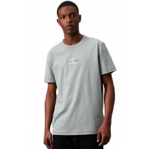 CALVIN KLEIN JEANS MONOLOGO T-SHIRT ΜΠΛΟΥΖΑ ΑΝΔΡΙΚΗ SLATE GRAY