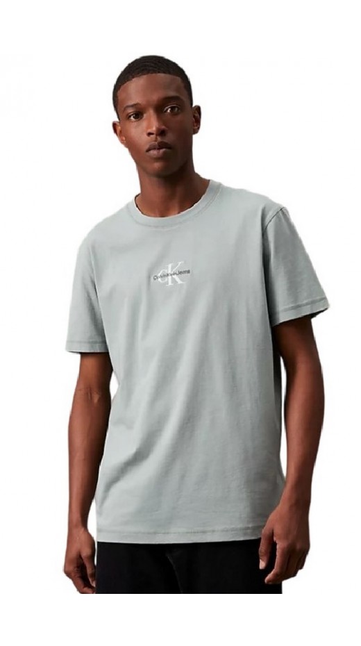 CALVIN KLEIN JEANS MONOLOGO T-SHIRT ΜΠΛΟΥΖΑ ΑΝΔΡΙΚΗ SLATE GRAY