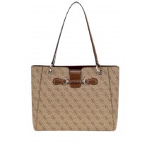 GUESS NOLANA NOEL TOTE ΤΣΑΝΤΑ ΓΥΝΑΙΚΕΙΑ LATTE