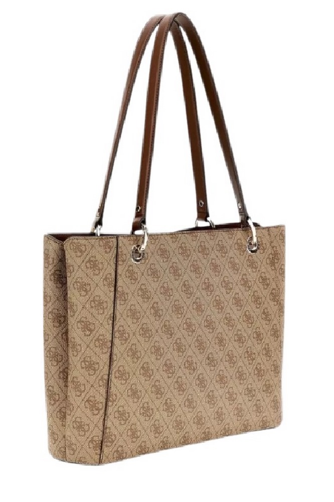 GUESS NOLANA NOEL TOTE ΤΣΑΝΤΑ ΓΥΝΑΙΚΕΙΑ LATTE