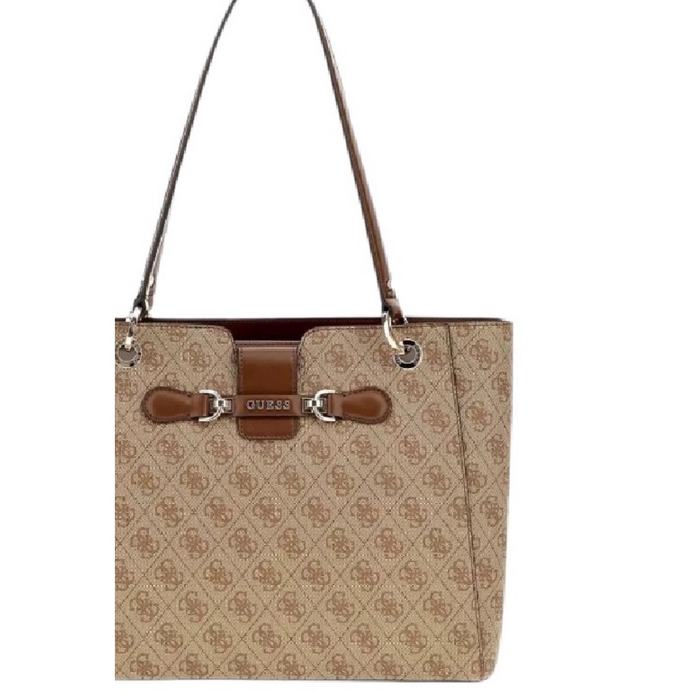 GUESS NOLANA NOEL TOTE ΤΣΑΝΤΑ ΓΥΝΑΙΚΕΙΑ LATTE