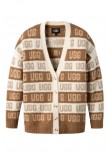 UGG GRAPHIC LOGO CARDIGAN BROWN