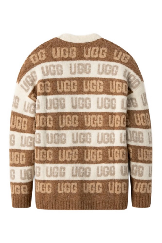 UGG GRAPHIC LOGO CARDIGAN BROWN