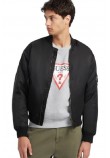 GUESS JEANS BOMBER JACKET ΜΠΟΥΦΑΝ ΑΝΔΡΙΚΟ BLACK