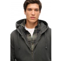 SUPERDRY D2 OVIN CONTRAST STITCH RELAX ZIP HOOD ΖΑΚΕΤΑ ΦΟΥΤΕΡ ΑΝΔΡΙΚΗ WASHED BLACK