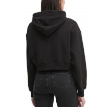 CALVIN KLEIN JEANS WOVEN LABEL HOODIE ΦΟΥΤΕΡ ΜΠΛΟΥΖΑ ΓΥΝΑΙΚΕΙΑ BLACK